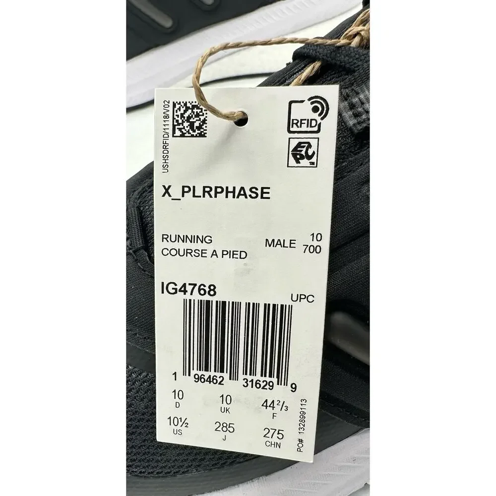 ADIDAS IG4768 X_PLRPHASE SHOES Black White Mens Size 10.5 New